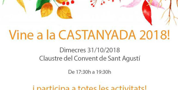 Vine a celebrar la castanyada amb nosaltres el proper dimecres 31 d’octubre